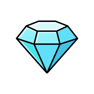 Blue diamond sticker — Structured fun